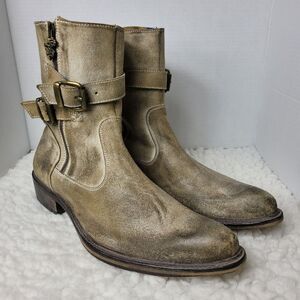 Mark Nason Skidway Dragon Rock Boots Mens Size 10.5 Brown Suede Shoes Rare.Boot